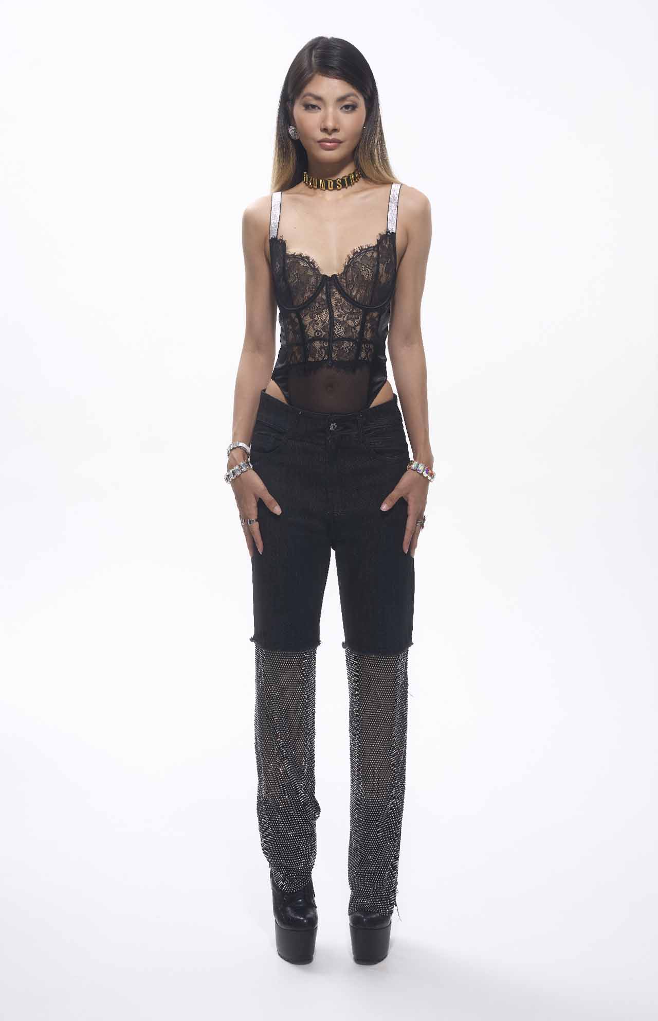 Soraya Lace Corset Bodysuit