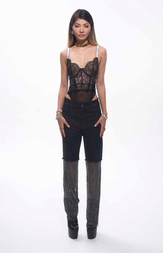 Soraya Lace Corset Bodysuit
